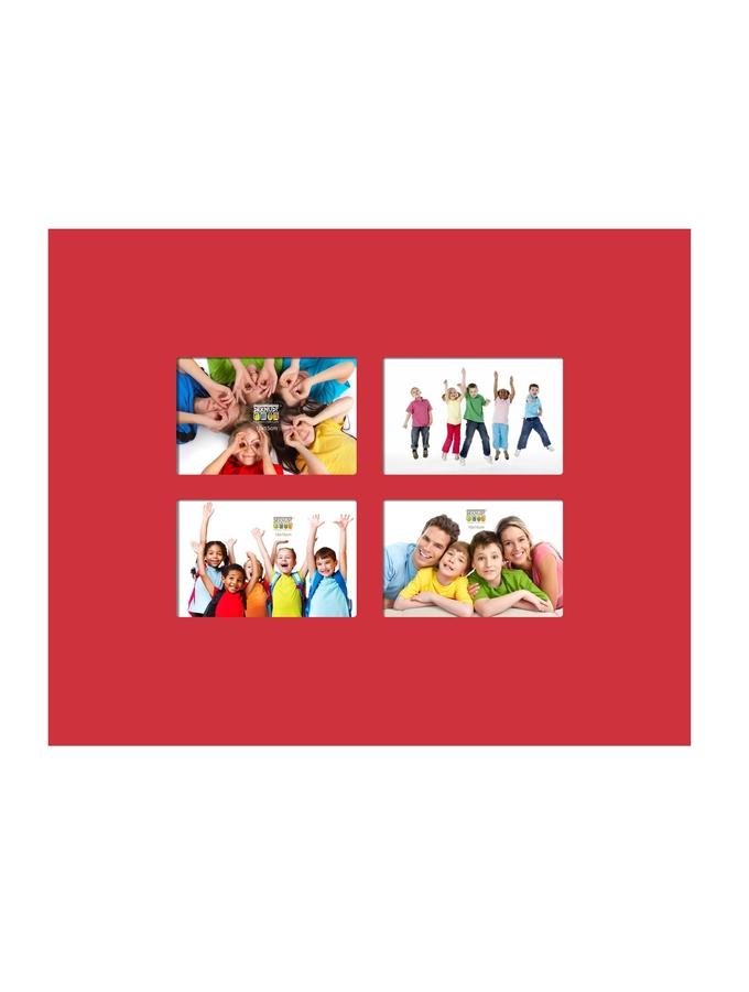 deknudt frames Multivue plat en rouge pour 4 photos S67CK4 P4B