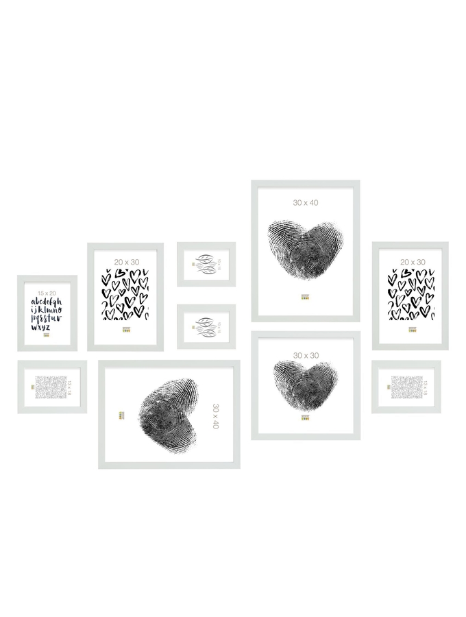 Deknudt Frames Mur Photos Avec 10 Cadres Blancs S41VH1 WALL2