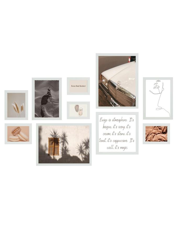deknudt frames Mur photos avec 10 cadres blancs S41VH1 WALL2