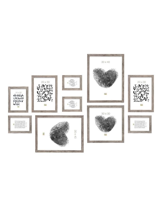 Deknudt Frames Mur Photos Avec 10 Cadres Couleur Bois S45RH7 WALL2