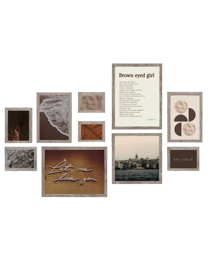 deknudt frames Mur photos avec 10 cadres couleur bois S45RH7 WALL2