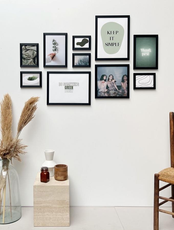 Deknudt Frames Mur Photos Avec 10 Cadres Noir S41VH2 WALL2