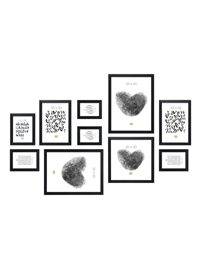Deknudt Frames Mur Photos Avec 10 Cadres Noir S41VH2 WALL2