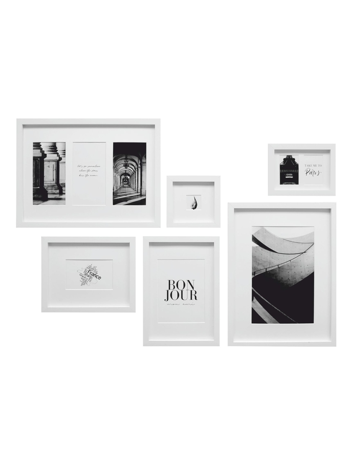deknudt frames Mur photos avec 6 cadres blanc - 101 combinations S46YK1 WALL