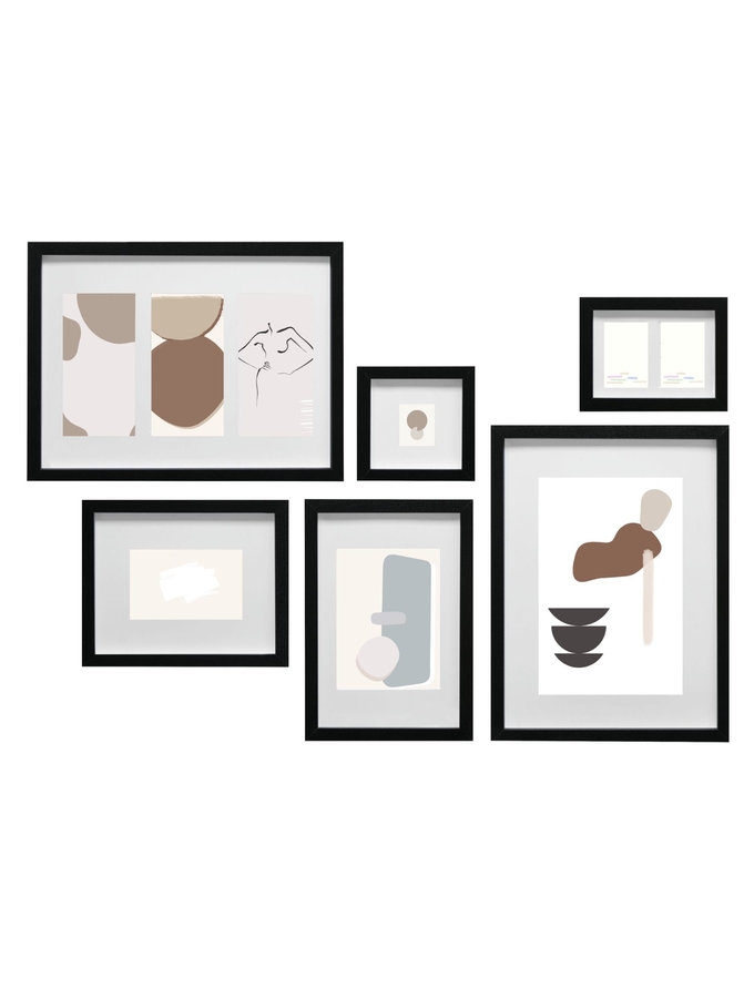 Deknudt Frames Mur Photos Avec 6 Cadres Noir - 101 Combinations S46YK2 WALL