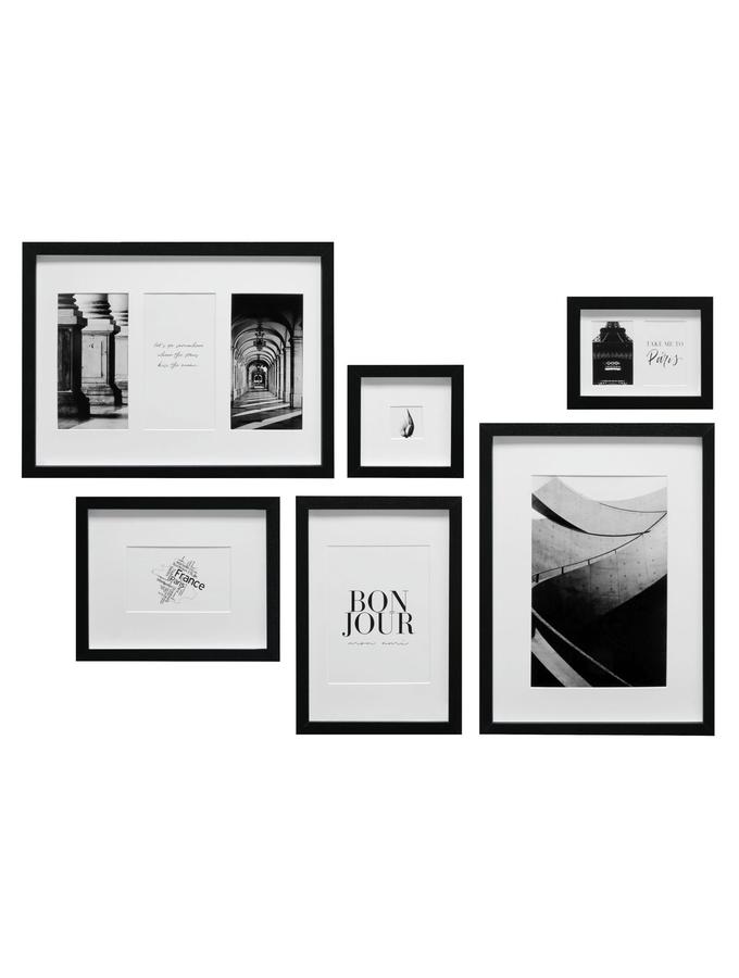 deknudt frames Mur photos avec 6 cadres noir - 101 combinations S46YK2 WALL