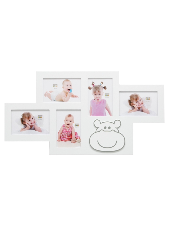 deknudt frames Pêle-mêle blanc avec motif hippopotame S66RK1 P5