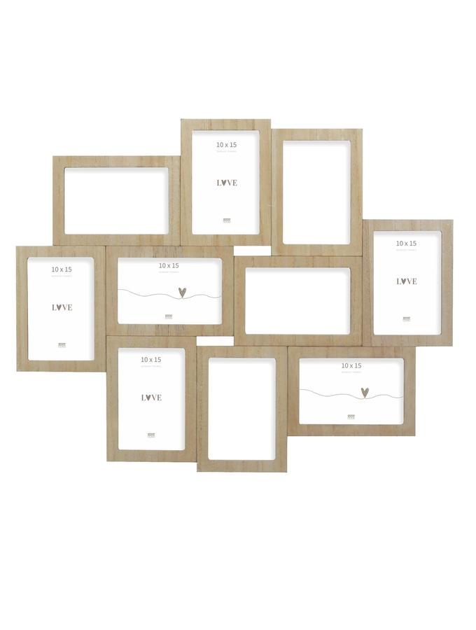 deknudt frames Pêle-mêle en couleur bois naturel pour 10 photos S68UC3 P10