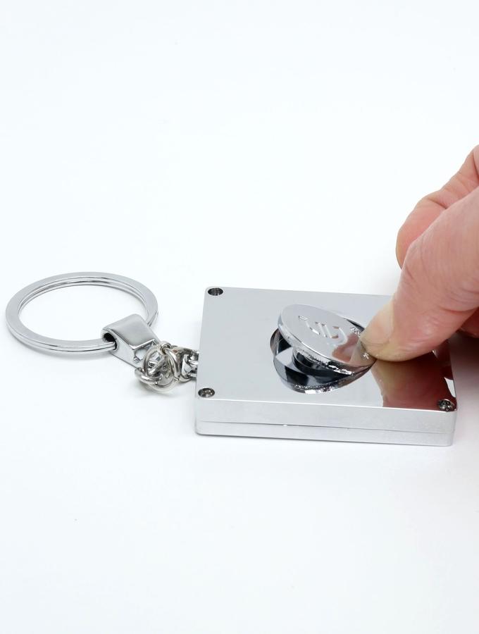 Deknudt Frames Porte-clefs Photo Avec Jeton Pour Caddie En Couleur Argenté S59NC1