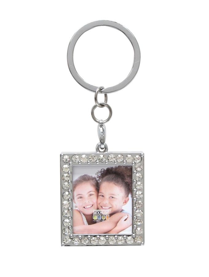 Deknudt Frames Porte-clefs Photo En Métal Couleur Argenté Avec Joyaux S59NB4