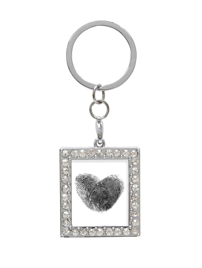 deknudt frames Porte-clefs photo en métal couleur argenté avec joyaux S59NB4