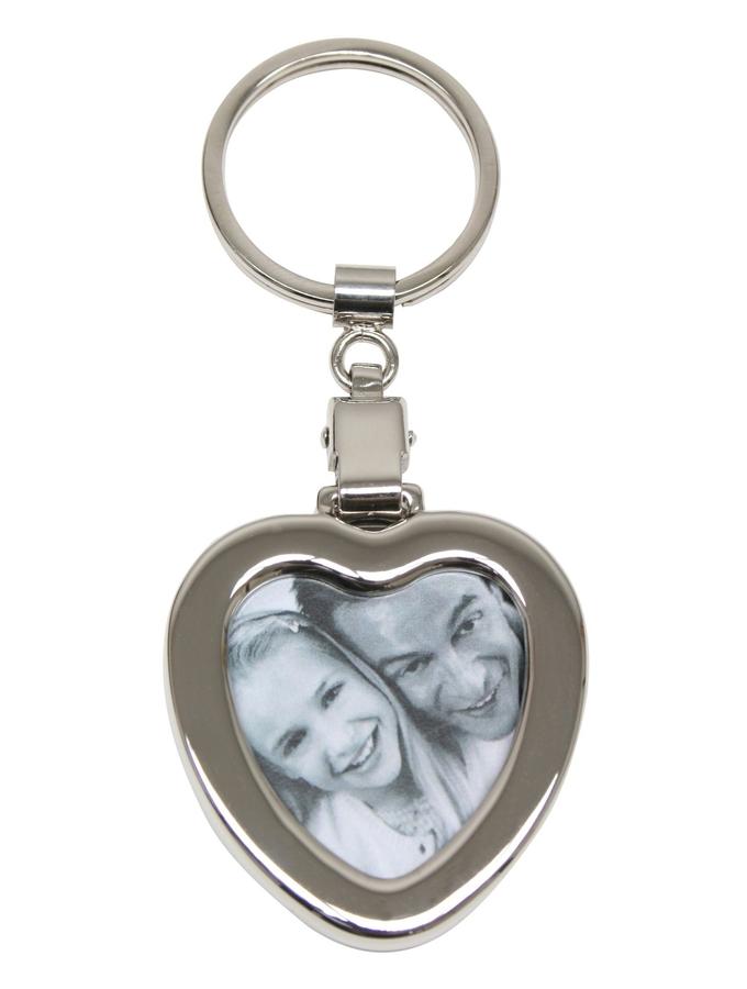 Deknudt Frames Porte-clefs Photo En Métal Couleur Argenté En Forme De Coeur S59NB2