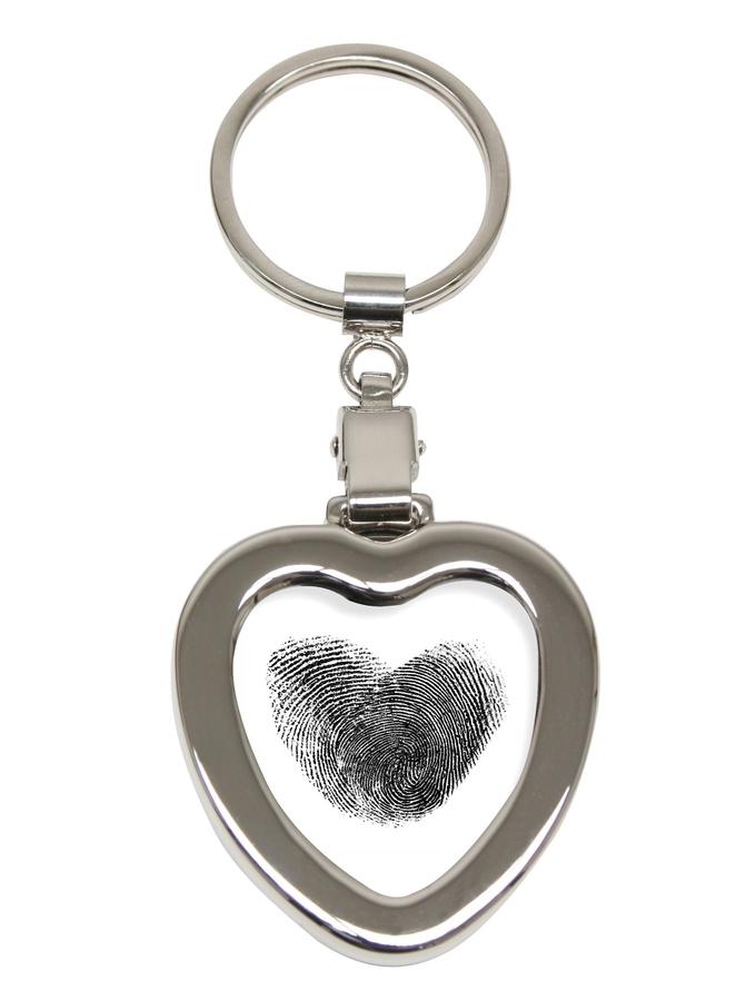 deknudt frames Porte-clefs photo en métal couleur argenté en forme de coeur S59NB2