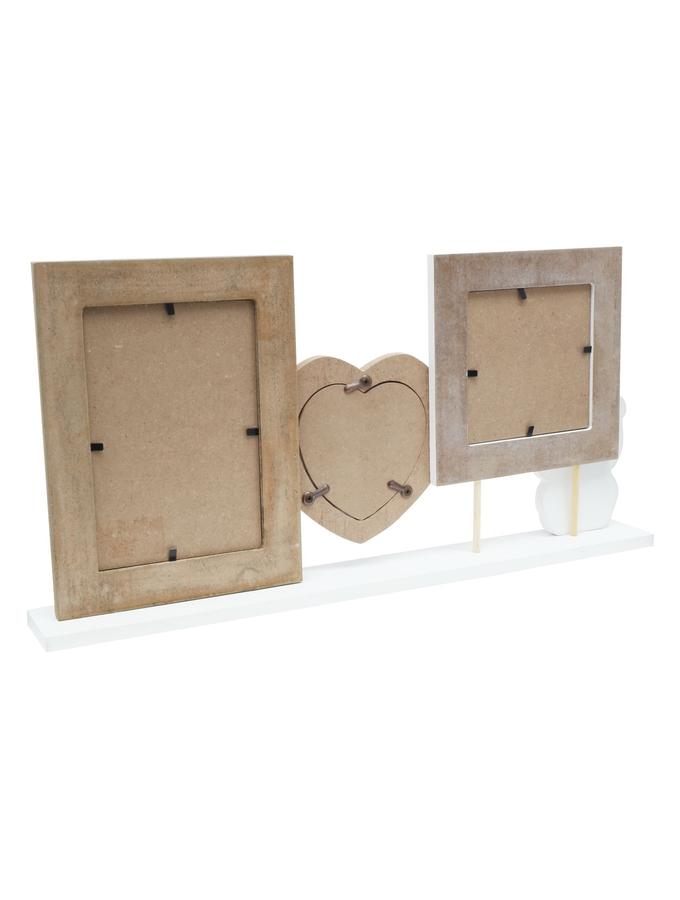 Deknudt Frames Porte-photo Avec 2 Cadres En Blanc Et Couleurs Bois S67UC4 G3