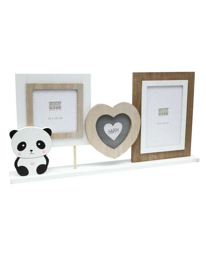 deknudt frames Porte-photo avec 2 cadres en blanc et couleurs bois S67UC4 G3