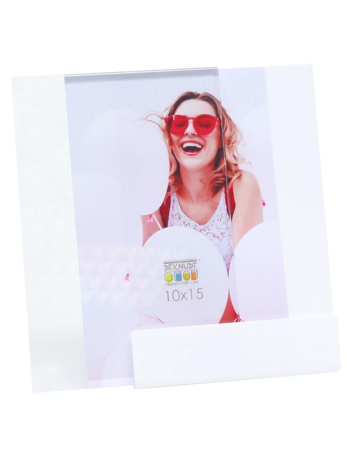 Deknudt Frames Porte Photo En Blanc Avec Pied Pour Poser S58SG1