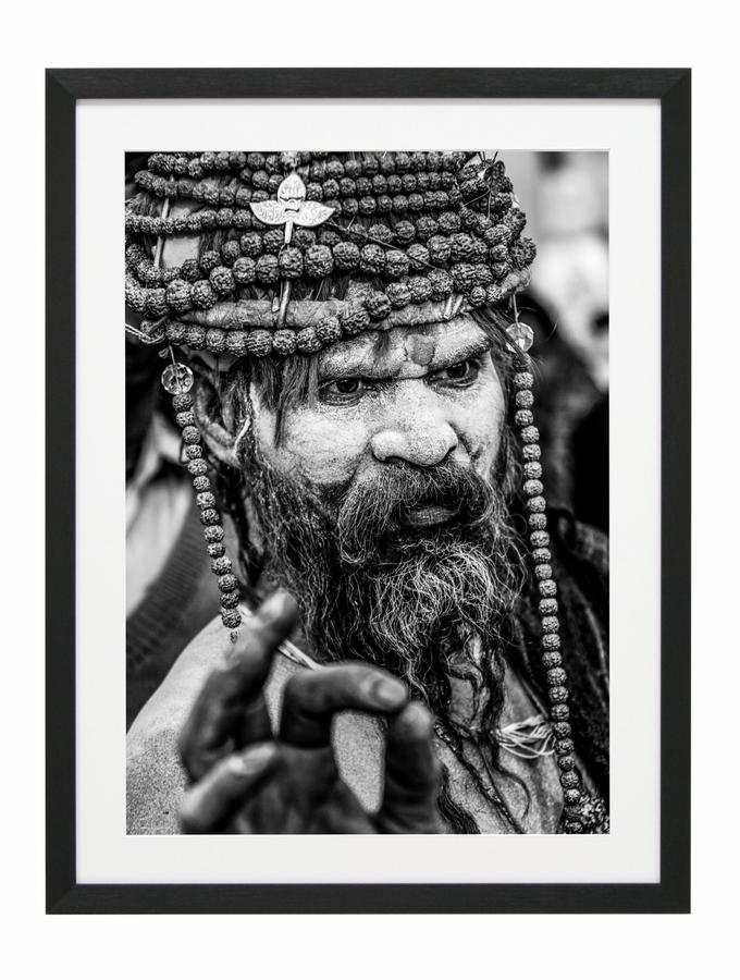 deknudt frames Poster dans un cadre photo noir - Aborigène en noir et blanc F42PH2 AA230