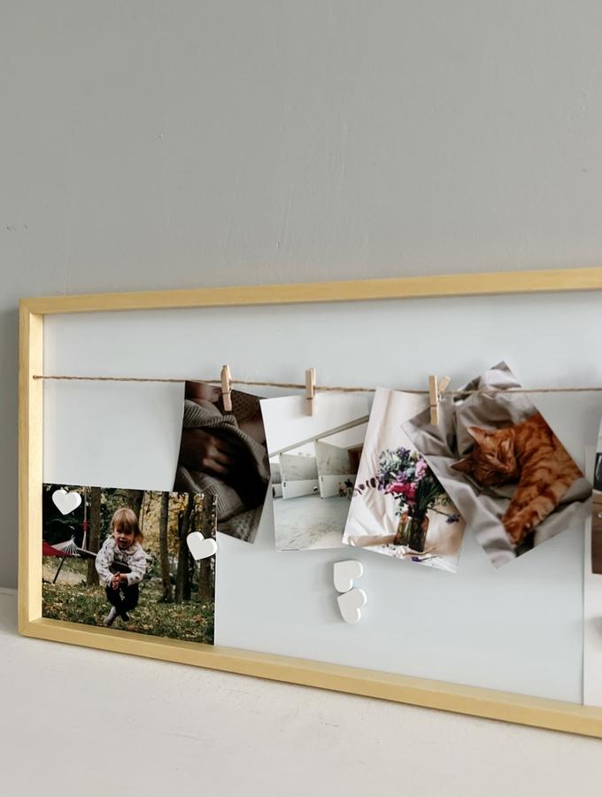 Deknudt Frames Tableau Magnétique Blanc Avec Encadrement En Bois Naturel S68LH1 EC