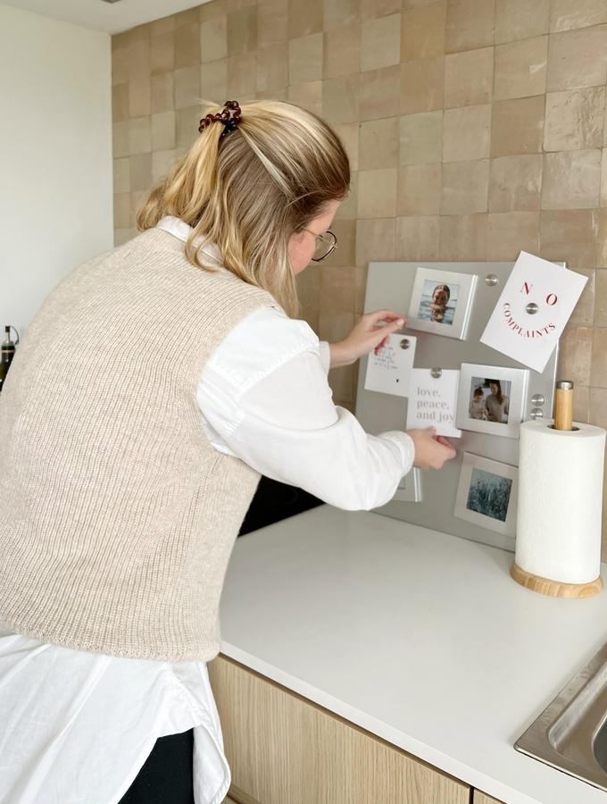 Deknudt Frames Tableau Magnétique En Couleur Argenté Avec 5 Cadres Et 6 Aimants S58MN1