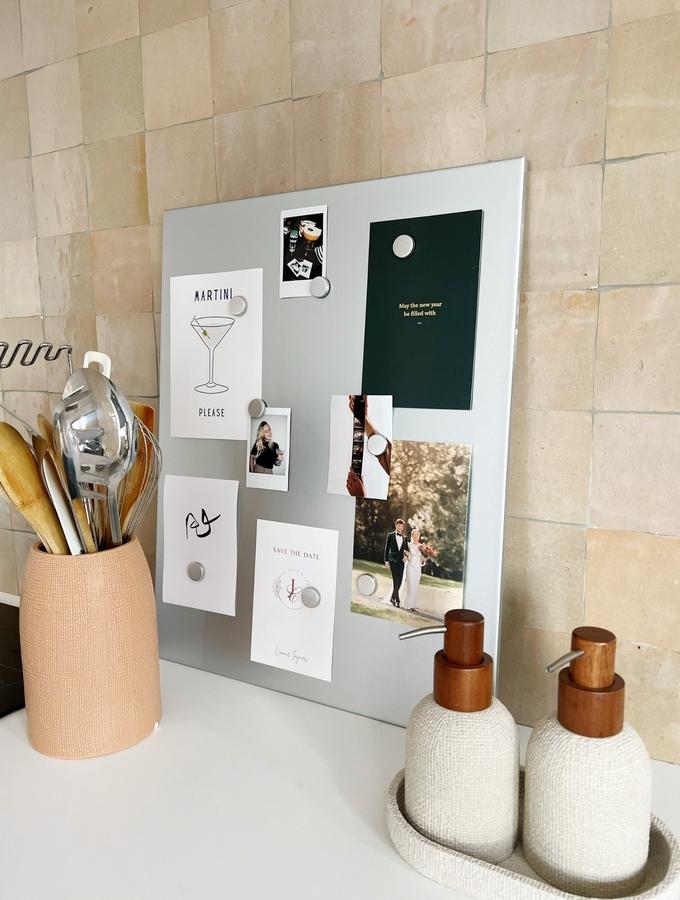 Deknudt Frames Tableau Magnétique En Couleur Argenté Avec 8 Aimants S58MN3