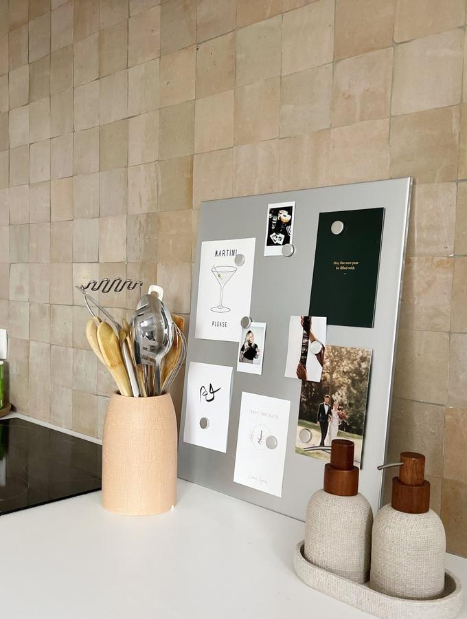 Deknudt Frames Tableau Magnétique En Couleur Argenté Avec 8 Aimants S58MN3