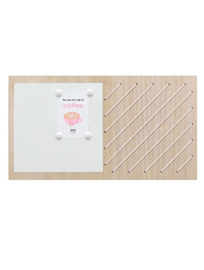 deknudt frames Tableau mémo - bois naturel - magnétique - rectangulaire - 33x60cm S68YA1 E