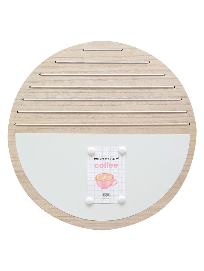 deknudt frames Tableau mémo - bois naturel - magnétique - rond - 50cm de diamètre S68YB1 E