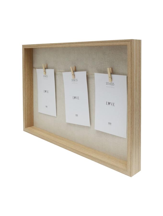 Deknudt Frames Tableau Mémo En Couleur Bois Naturel Avec Finition En Lin Beige S68UD3 E3