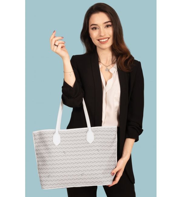 Delage Cabas Lulu JM Blanc & Cuir Blanc