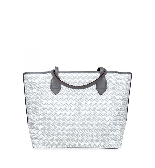 Delage Cabas Lulu JM Blanc & Cuir Gris