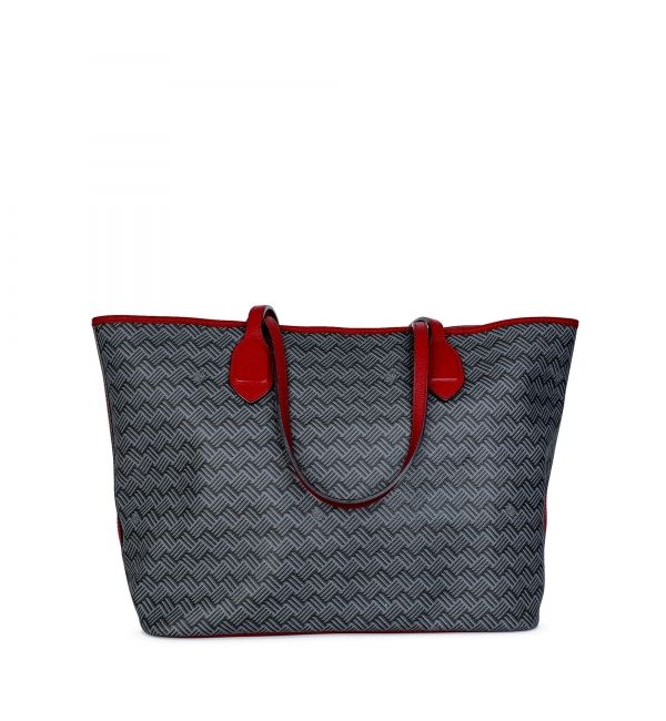 Delage Cabas Lulu JM Gris & Cuir Rouge