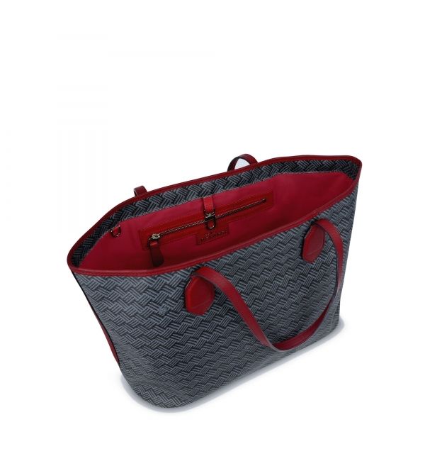 Delage Cabas Lulu JM Gris & Cuir Rouge