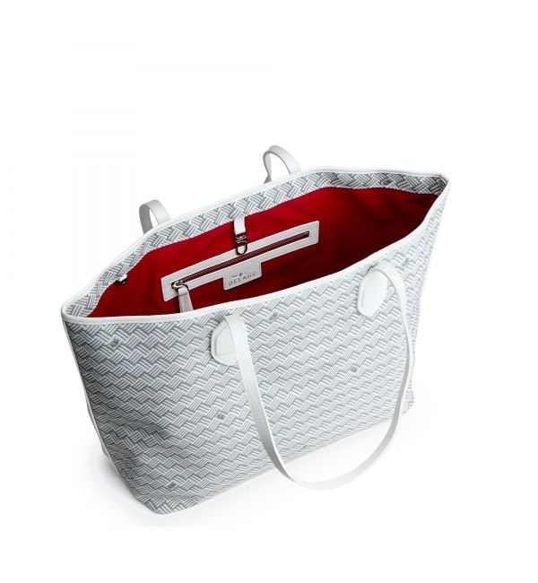 Delage Cabas Lulu MM Blanc & Cuir Blanc