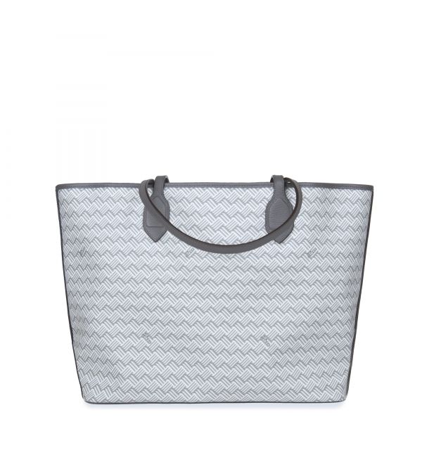 Delage Cabas Lulu MM Blanc & Cuir Gris
