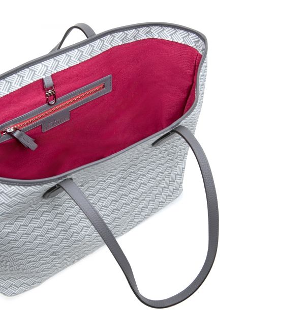 Delage Cabas Lulu MM Blanc & Cuir Gris
