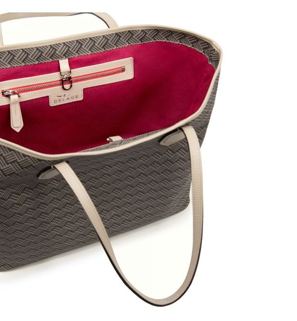Delage Cabas Lulu MM Marron & Cuir Beige