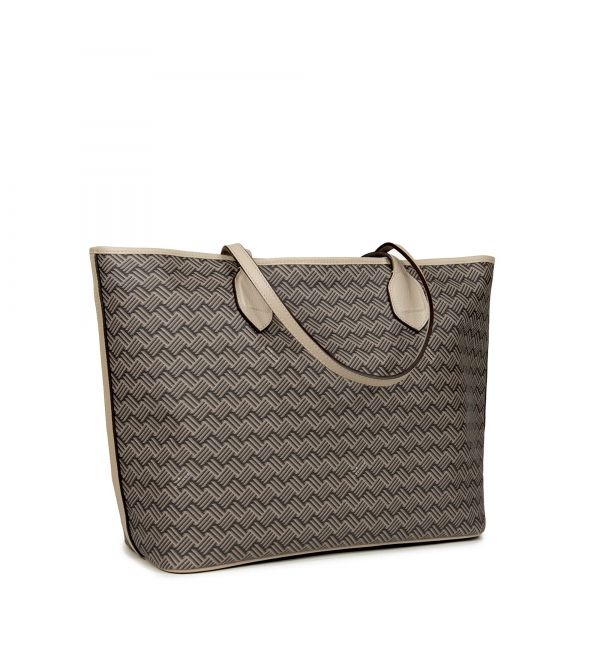 delage Cabas Lulu MM Marron & Cuir Beige