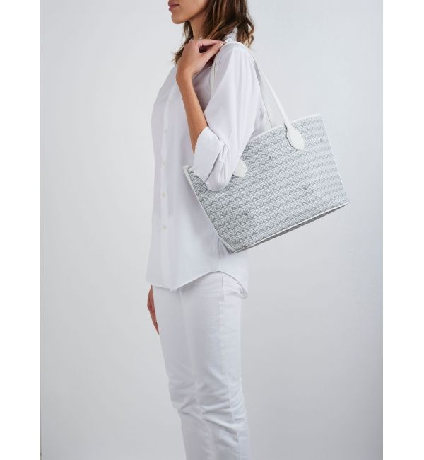 Delage Cabas Lulu PM Blanc & Cuir Blanc