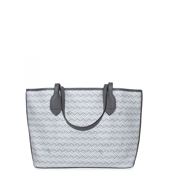 Delage Cabas Lulu PM Blanc & Cuir Gris