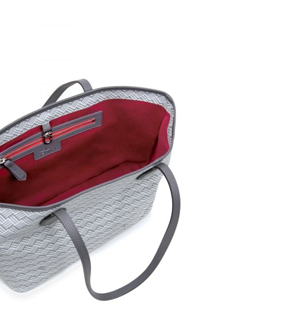 Delage Cabas Lulu PM Blanc & Cuir Gris