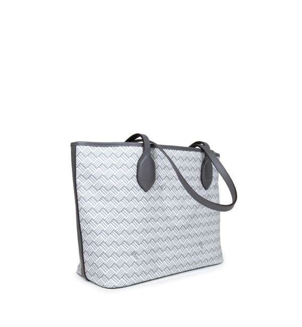 delage Cabas Lulu PM Blanc & Cuir Gris