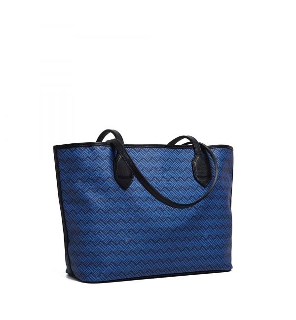 delage Cabas Lulu PM Bleu & Cuir Noir