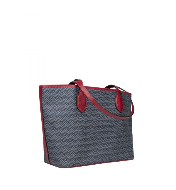 delage Cabas Lulu PM Gris & Cuir Rouge