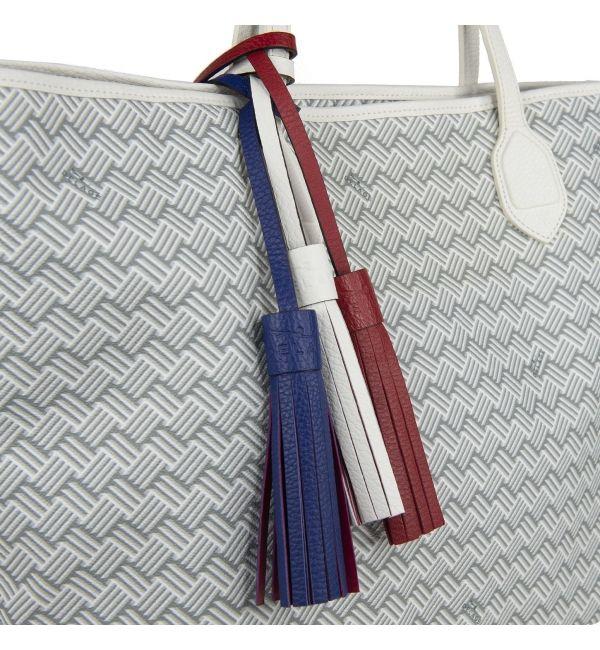 Delage Double Pompon Cuir Blanc