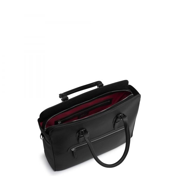 Delage Porte Documents Dandy MM Cuir Noir