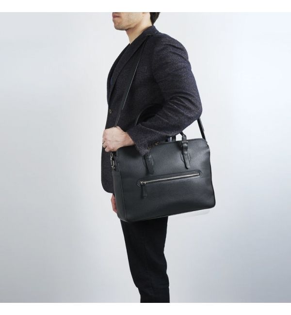 Delage Porte Documents Dandy MM Cuir Noir