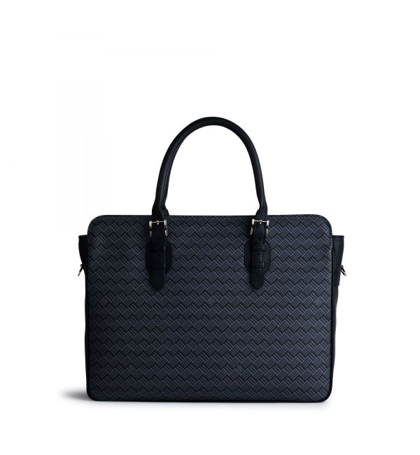 Delage Porte Documents Dandy MM Toile Enduite Gris
