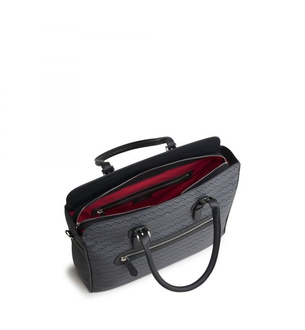 Delage Porte Documents Dandy MM Toile Enduite Gris