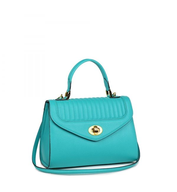 delage Sac Freda PM Bleu turquoise