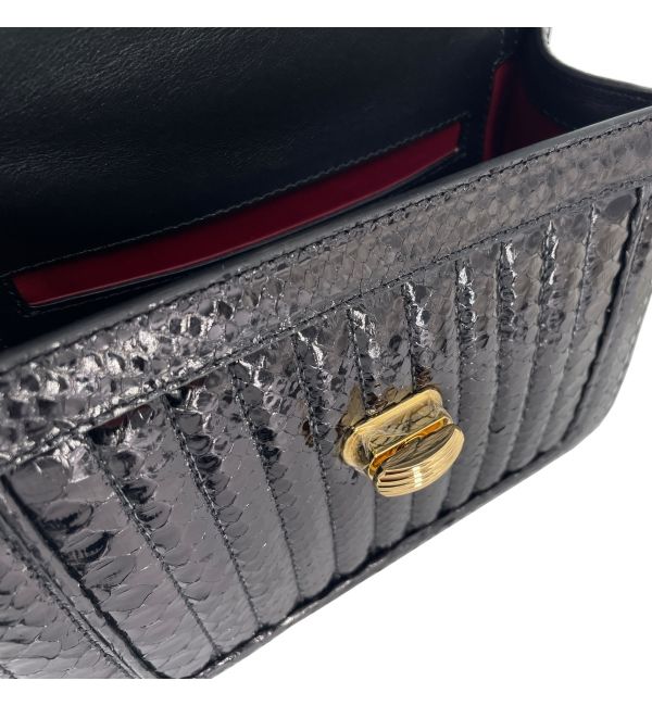 Delage Sac Ginette MINI Python Noir